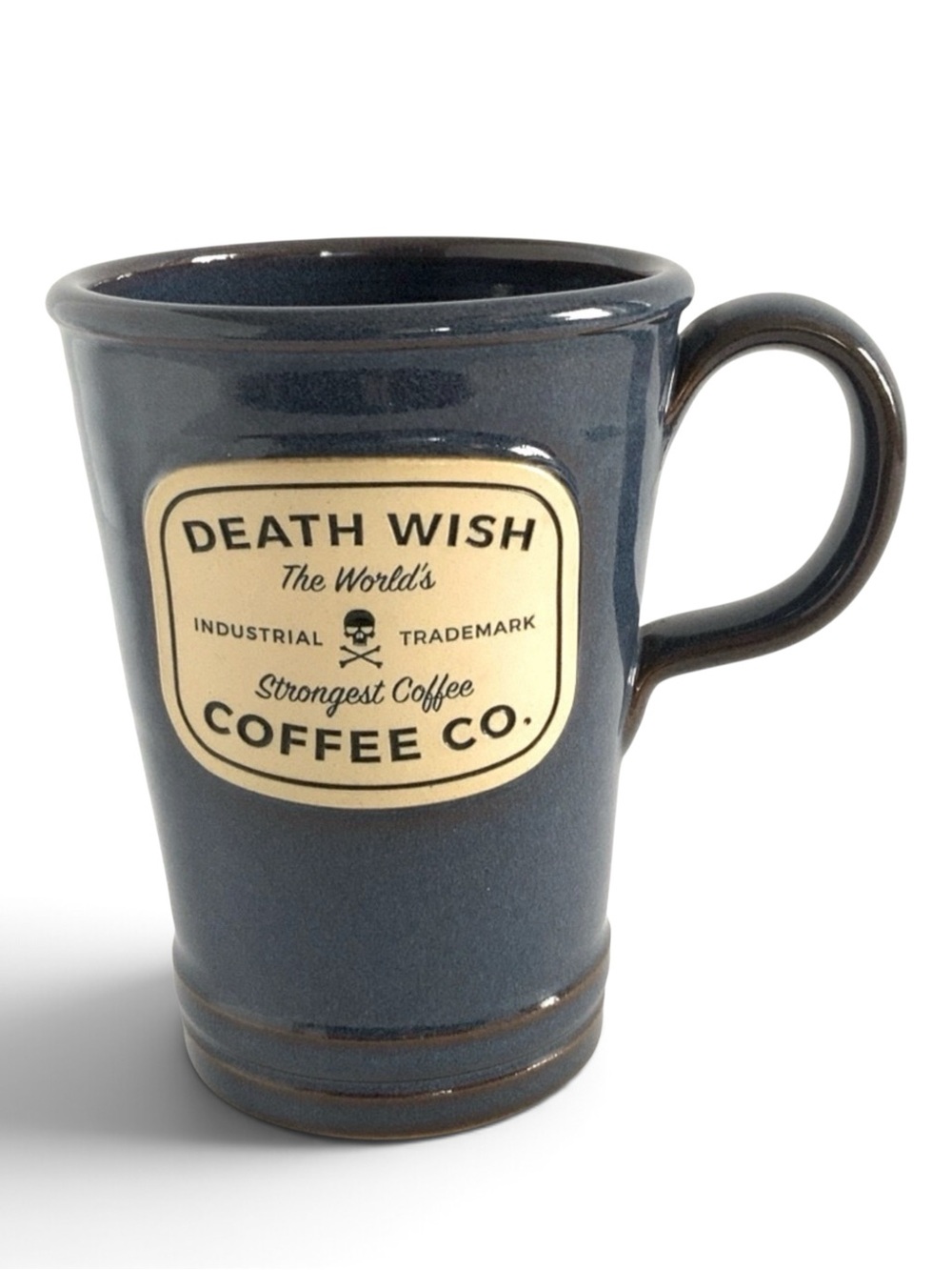 NEW Death Wish Coffee Co. Mug 2018 Deneen Pottery Handmade Blue Made In The USA